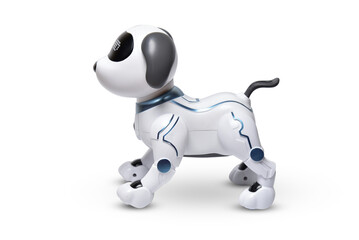 Electronic dog assistant, interactive smart pet robot of puppy, artificial toy technology of domestic animals