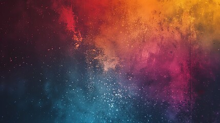 Fototapeta premium Abstract textured background in shades of blue, purple, orange and red.