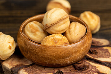 shortbread dessert with boiled condensed milk inside