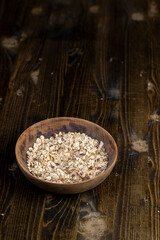 oatmeal porridge during cooking for eating