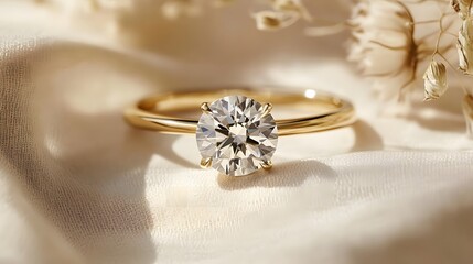 wedding ring with a diamond