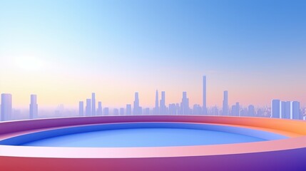 Obraz premium Urban Horizon: Dynamic UHD Color Symphony