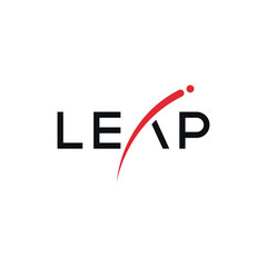 Leap typography logo design, word mark graphic vector concept 