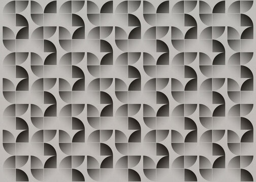 Abstract geometric pattern with a bauhaus maze design