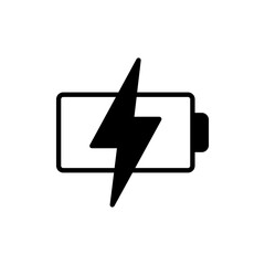 Battery icon vector. battery Charging sign. battery charge level