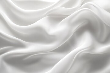 Obraz premium Elegant Soft White Silk Fabric Texture Abstract Movement Shine Smooth Drapery Luxury Design