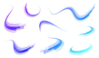 Magic bright shine glow of energy lines, shiny swirl power waves flow, electric trail glowing in dark backgrou. Abstract neon light motorway background. Light arc in neon colors, in the form of a turn