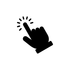 Hand click icon vector. pointer sign and symbol. hand cursor icon