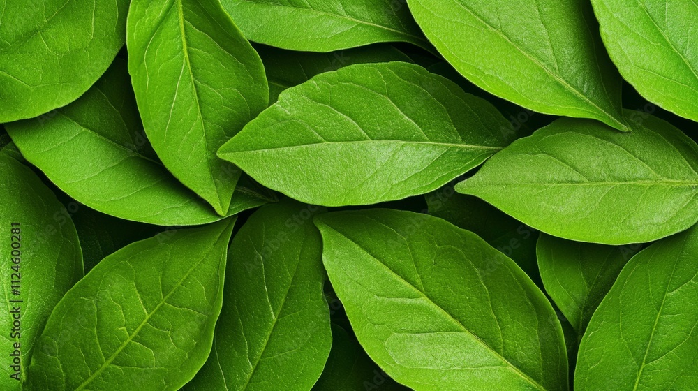Poster close up of green leaves with a green background. the leaves are arranged in a way that they look li