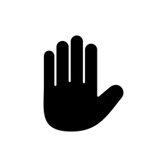 Hand icon vector. hand sign and symbol. palm