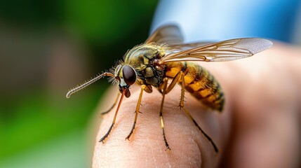 Close-Up of Tropical Insect on Skin