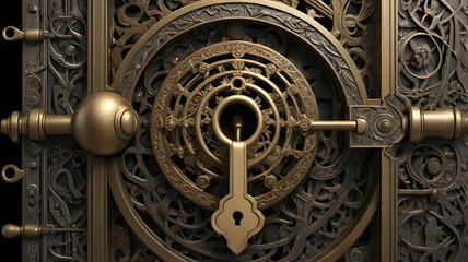 antique key lock