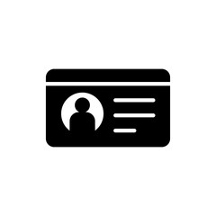 License icon vector. ID card icon. driver license, staff identification card