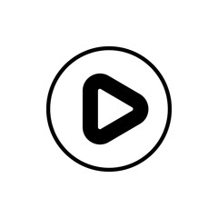 Play icon vector. Play button sign and symbol