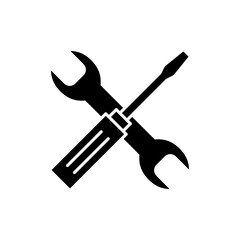 Repair tools icon vector. tool sign and symbol. setting icon. Wrench and screwdriver. Service