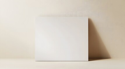 empty blank canvas lay on the floor