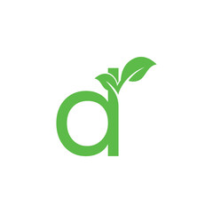 D Leaf Letter Logo Design