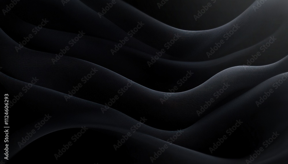 Poster black abstract smooth wallpaper flowing curves minimalist design tranquil high definition texture pa