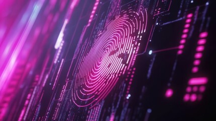 Glowing Fingerprint Technology with Secure Access Symbols