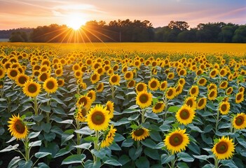 Fototapeta premium Golden Fields at Dusk