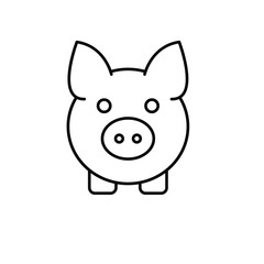 savings money icon vector money pig icon 