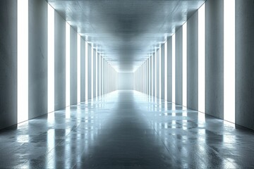 abstract geometric background of surfaces with straight vertical lines flashed with white light