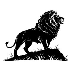 Silhouette of Lion 