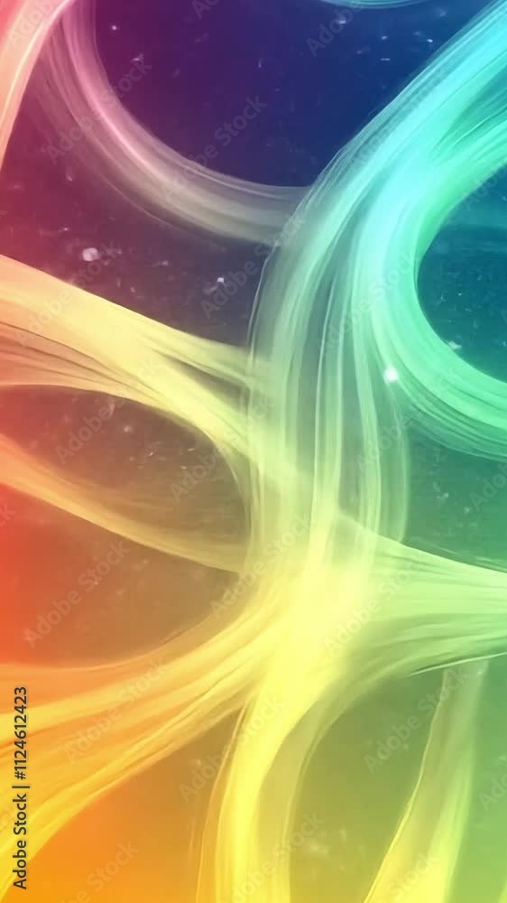 Aufkleber abstract light trails: a captivating abstract design featuring vibrant light trails in a rainbow of 