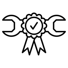 quality service single icon