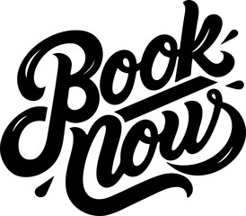 Book now lettering