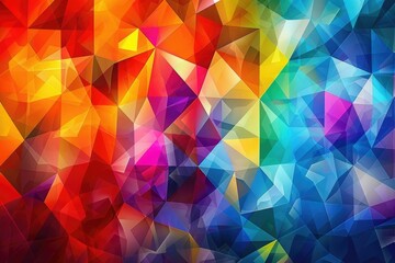 Colorful low poly triangles for creative business design templates.