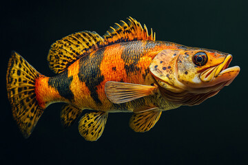 peacock bass with background