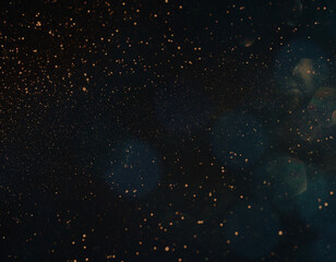 Fototapeta premium abstract dark background with tiny light sparkles and blurred bokeh effect