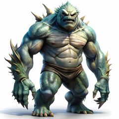 sea giant on white background