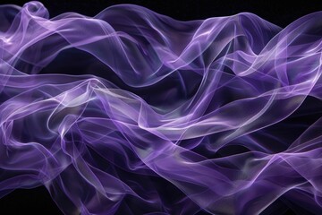 Fototapeta premium Purple lines on black background form abstract shapes capturing attention.
