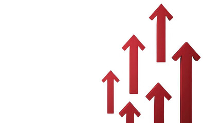 A row of red arrows pointing upward