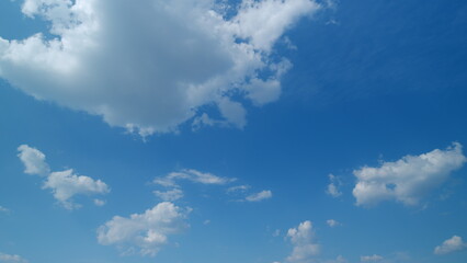 Forming clouds in summer day outdoors. Clouds nature background. Timelapse.