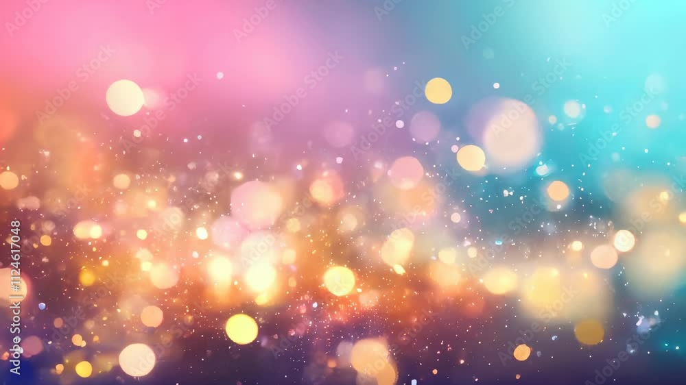 Aufkleber delicate bokeh lights in pastel tones on a gradient background, creating a dreamy, blurred effect wi
