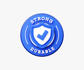 Strong Durable Badge icon design
