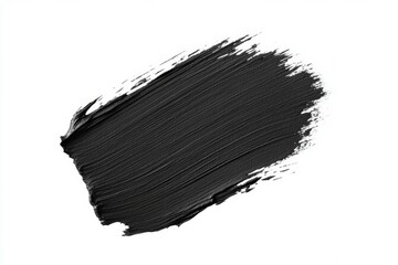 A black brush stroke on a white background