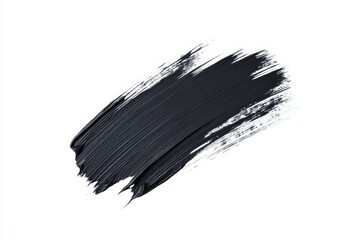 A black brush stroke on a white background