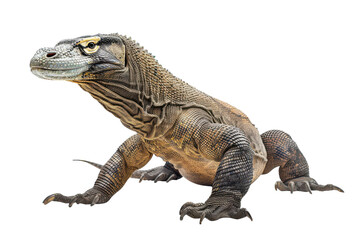 Fototapeta premium Stunning Hyperrealistic Side Profile of a Komodo Dragon Showcasing Its Powerful Physique and Unique Features
