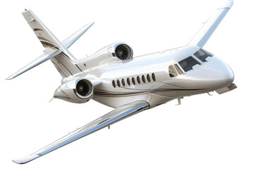 Stunning Hyperrealistic Luxury Private Jet Isolated on Pure White Background Perfect for Aviation and Luxury Lifestyle Branding