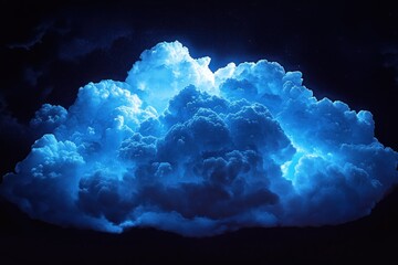 Fototapeta premium Blue Cloud Formation Abstract Smoke Effect Dramatic Lighting