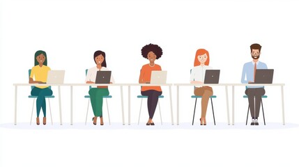 Team Collaborating in Open Office Environment