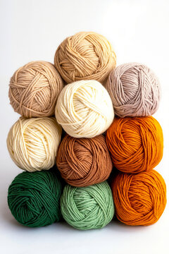 A bunch of balls of yarn sitting on top of each other