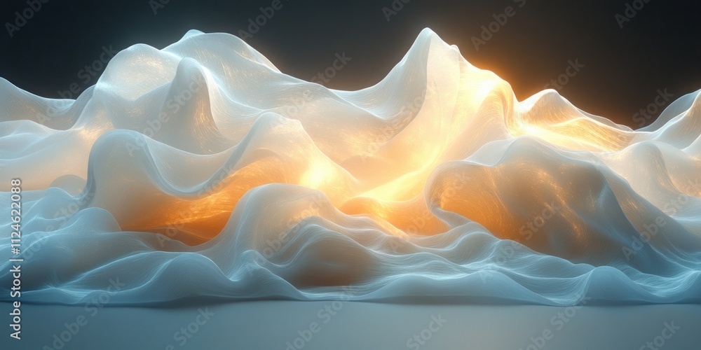 Poster abstract fluid waves in gray and black minimalist design for modern graphic applications