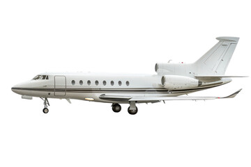 Stunning Hyperrealistic Side View of a Private Jet with Extended Landing Gear Capturing Luxury Travel Aesthetics
