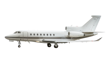 Stunning Hyperrealistic Side View of a Private Jet with Extended Landing Gear Capturing Luxury Travel Aesthetics