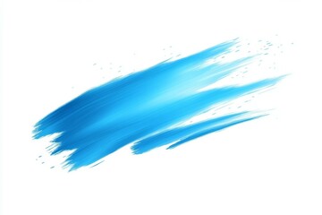 Obraz premium A blue brush stroke on a white background